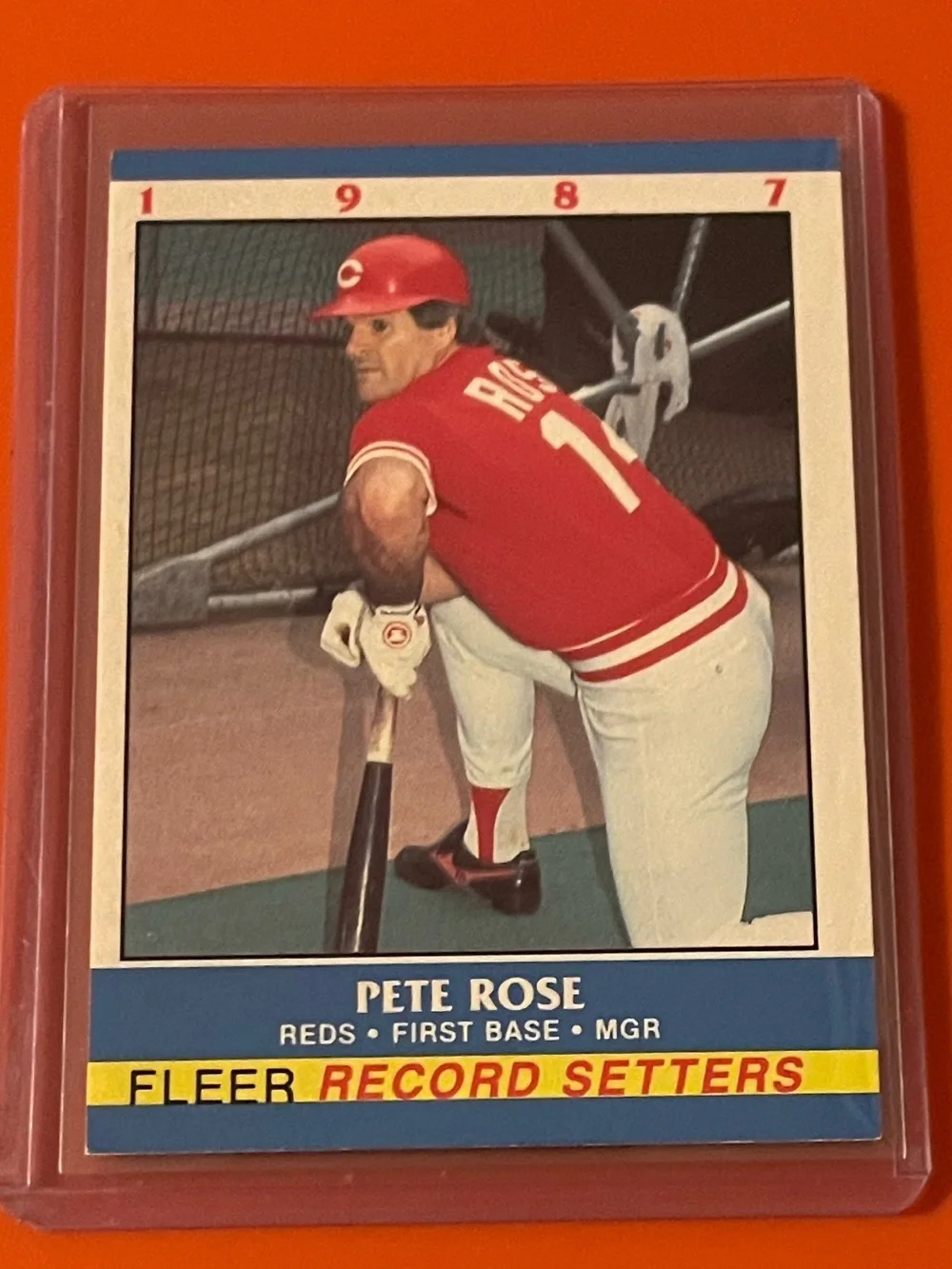 Pete Rose #33 of 44 1987 Fleer [Record  Setters] Baseball Trading Card